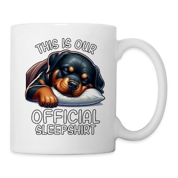 Lustiges Rottweiler Schlafshirt - Tasse - Weiß - Rechts
