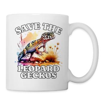 Save Leopardgecko - Tasse - Weiß - Rechts