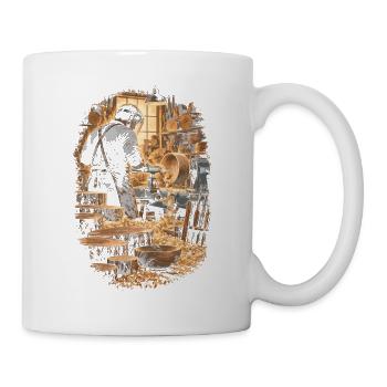 Drechseln Drechsler - Tasse - Weiß - Rechts