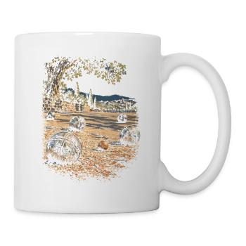 Pentanque - Tasse - Weiß - Rechts