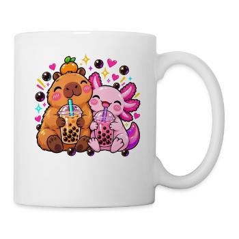 Axolotl Kostüm Boba Tea Süß Kawaii Kinder Mädchen - Tasse - Weiß - Rechts