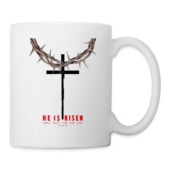 Er Ist Auferstanden Christ Died For Our Sins Krez - Tasse - Weiß - Rechts
