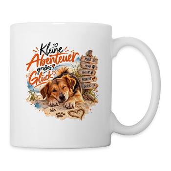 Kleine Abenteuer Großes Glück - Tasse - Weiß - Rechts