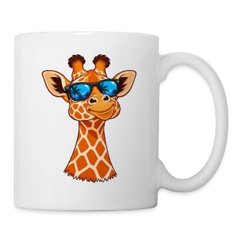 Coole Giraffe mit Sonnenbrille – Sommer Vibes - Tasse - Weiß - Rechts
