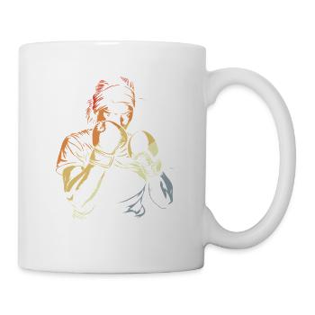 Retro Boxerin - Tasse - Weiß - Rechts