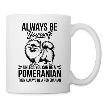 Zwergspitz Sprüche Lustiges Pomeranian Geschenk - Tasse - Weiß - Rechts