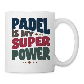 Padel Spielerin Spieler Padel is my Superpower - Tasse - Weiß - Rechts