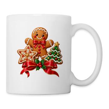 Lebkuchen Weihnachtskekse - Tasse - Weiß - Rechts