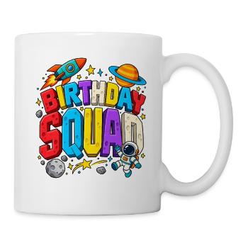 Birthday Squad Space Astronaut Moon Stars - Tasse - Weiß - Rechts