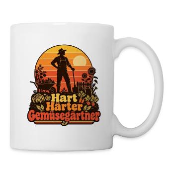 Hart Härter Gemüsegärtner - Tasse - Weiß - Rechts