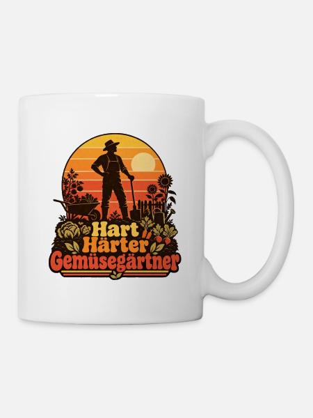 Hart Härter Gemüsegärtner - Tasse - Weiß