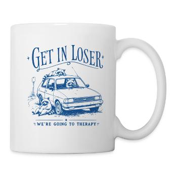 Waschbär Get In Loser - Tasse - Weiß - Rechts