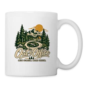 Out of Office – Wandern & Natur T-Shirt - Tasse - Weiß - Rechts