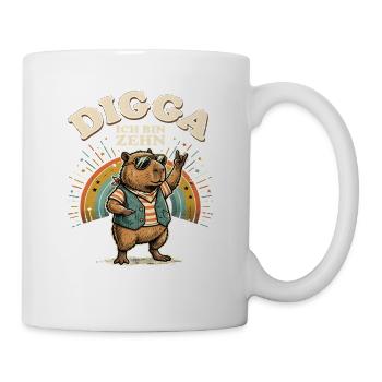 Capybara Digga Ich Bin Zehn Geburtstag Spruch - Tasse - Weiß - Rechts