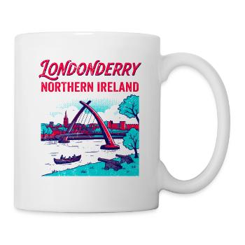 View Retro Londonderry Northern Ireland City - Tasse - Weiß - Rechts