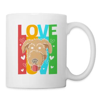 Irischer Wolfshund - Tasse - Weiß - Rechts