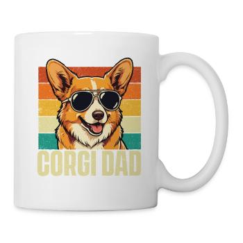 Corgi-Vater – Walisischer Corgi-Hundeliebhaber Corgi-Vater - Tasse - Weiß - Rechts