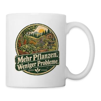 Gartenparadies: Mehr Pflanzen, Weniger Probleme - Tasse - Weiß - Rechts