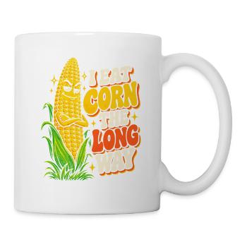 Mais Langweg Spruch Cartoon - Tasse - Weiß - Rechts