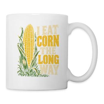 Ich ess Mais den langen Weg - Tasse - Weiß - Rechts