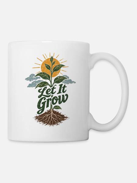 Let It Grow Gärtner  - Tasse - Weiß