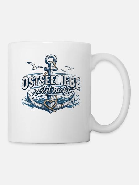 OstseeLiebe Rostet Nicht - Tasse - Weiß