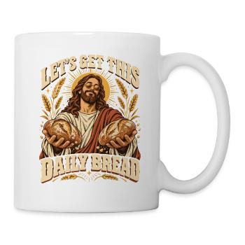 Lasst uns diesen täglichen christlichen Glaubenshumor holen - Tasse - Weiß - Rechts