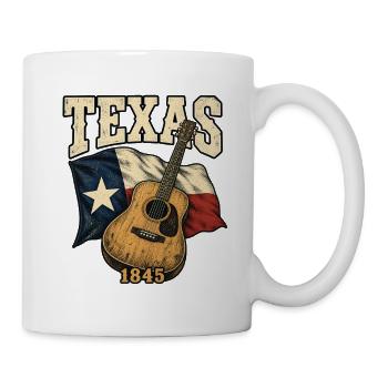 Texas Musik 1845 Gitarre - Tasse - Weiß - Rechts