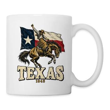Texas 1845 Western Reiter Flagge - Tasse - Weiß - Rechts