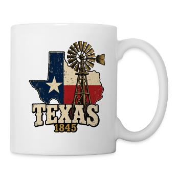 Texas Vintage Flagge Windrad 1845 - Tasse - Weiß - Rechts