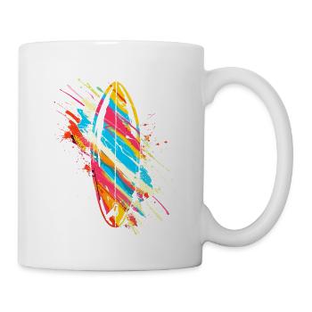 Surfbrett Graffiti - Tasse - Weiß - Rechts