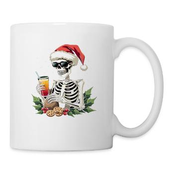 Skelett mit Santa Hut Cocktail - Tasse - Weiß - Rechts