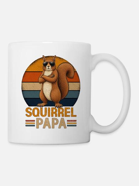 Squirrel Papa - Tasse - Weiß