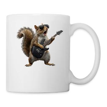 Rockgitarren-Eichhörnchen - Tasse - Weiß - Rechts