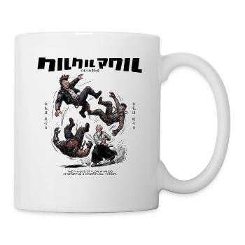 Surreal Cyberpunk Art of Aikido Throwing - Tasse - Weiß - Rechts