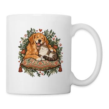 Herzpfoten Kuschelduo - Tasse - Weiß - Rechts