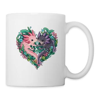Kuschelfische im Herzgarten - Tasse - Weiß - Rechts