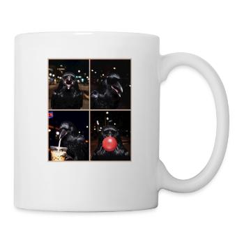 Krähen Krähe - Tasse - Weiß - Rechts