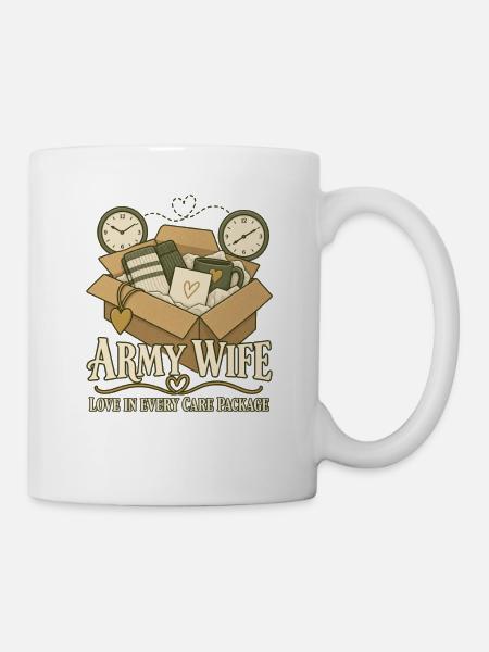 Armee Ehefrau Militär Ehefrau Einsatz - Tasse - Weiß