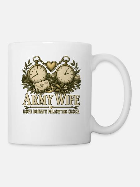 Armee Ehefrau Militär Ehefrau Einsatz - Tasse - Weiß