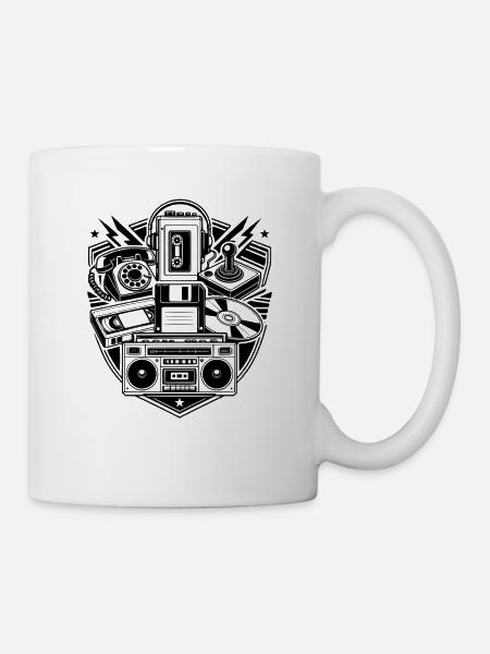 Retro Technik - Tasse - Weiß