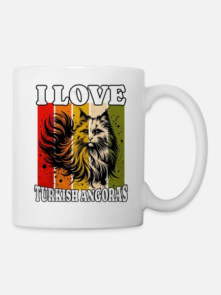 I Love Turkish Angora - Tasse - Weiß
