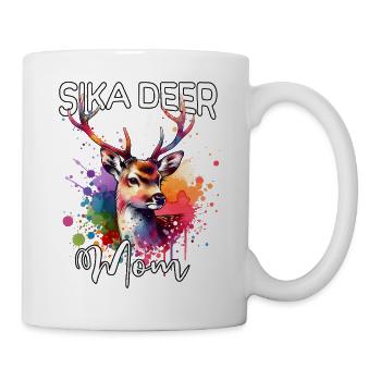 Sikahirsch Mama - Tasse - Weiß - Rechts