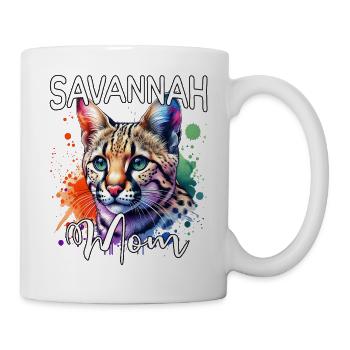 Savannah Katze Mama - Tasse - Weiß - Rechts