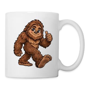 Bigfoot Kawaii Style – Süßes Fabelwesen - Tasse - Weiß - Rechts