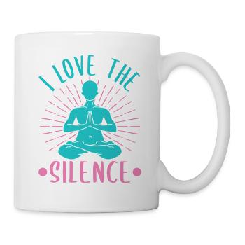 Yoga I Love The Silence Funny Yoga - Tasse - Weiß - Rechts