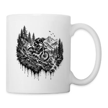 Motocross Enduro Fahrer Offroad Motorrad Geschenk - Tasse - Weiß - Rechts