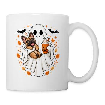  Halloween Geist Mit Französischer Bulldogge Und - Tasse - Weiß - Rechts