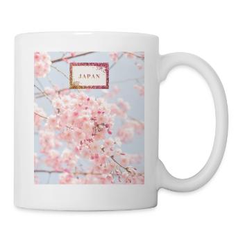 Japanische Sakura - Tasse - Weiß - Rechts