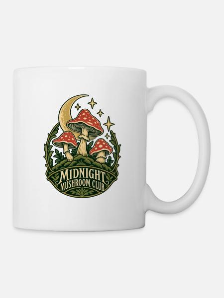 Midnight Mushroom Club - Tasse - Weiß
